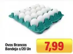Spani Atacadista Ovos Brancos Bandeja c/20 Un oferta