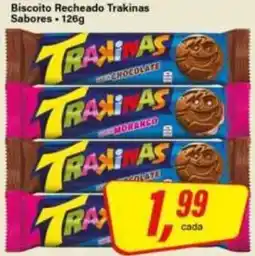 Rede Supermarket Biscoito Recheado Trakinhas Sabores oferta