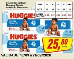Rede Supermarket fralda descartável huggies rápida absorção tamanhos oferta
