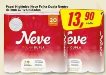Rede Supermarket Papel Higiênico Neve Folha Dupla Neutro oferta