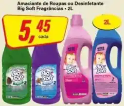 Rede Supermarket Amaciante de Roupas ou Desinfetante Big Soft Fragrâncias oferta