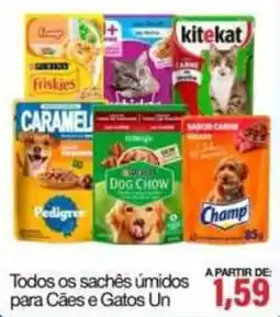Spani Atacadista Todos os sachês úmidos para Cães e Gatos Un oferta