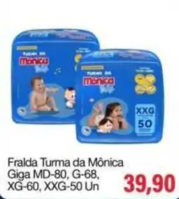 Spani Atacadista Fraldas turma da mônica oferta