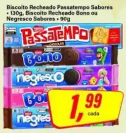 Rede Supermarket Biscoito recheado passatempo sabores oferta