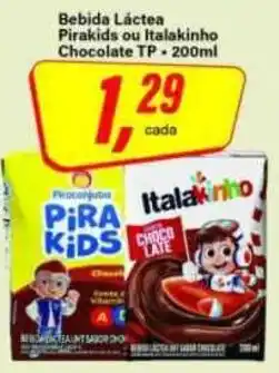 Rede Supermarket Bebida Láctea Pirakids ou Italakinho Chocolate oferta