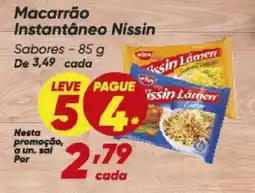 Dia Macarrão instantâneo nissin oferta