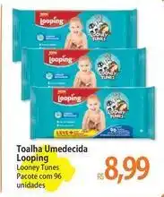 Atacadão Looney tunes - toalha umedecida looping oferta