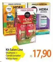 Atacadão Hidra - kit salon line shampoo + condicionador varios tipos oferta