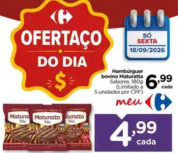 Carrefour Maturatta - hambúrguer bovino oferta