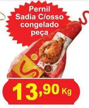 Calvo Atacadista Pernil Sadia C Osso Congelado Peça 1kg oferta