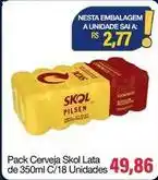 Spani Atacadista Skol - pack cerveja lata de 350ml c/18 unidades oferta