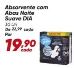 Dia Suave - absorvente com abas noite oferta