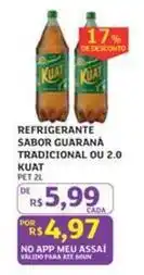 Assaí Atacadista Kuat - refrigerante sabor guaraná tradicional ou 2.0 oferta