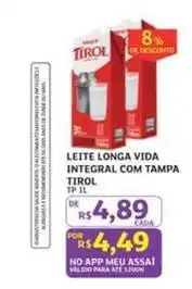 Assaí Atacadista Tirol - leite longa vida integral compa oferta
