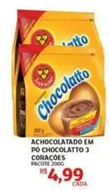 Assaí Atacadista 3 corações - achocolatado em po chocolatto oferta