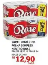 Assaí Atacadista Rose - papel higiênico folha simples neutro rose oferta