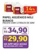 Assaí Atacadista Mili - papel higiênico oferta