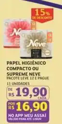 Assaí Atacadista Neve - papel higiênico compacto ou supreme oferta