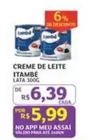 Assaí Atacadista Itambé - creme de leite oferta