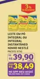 Assaí Atacadista Nestlé - leite em pó integral ou integral instantâneo oferta