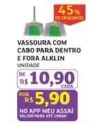 Assaí Atacadista Alklin - vassoura com cabo para dentro e fora oferta