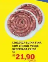 Assaí Atacadista Linguiça suína fina com cheiro-verde resfriada frico oferta