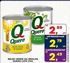 Quero - milho verde ou ervilha