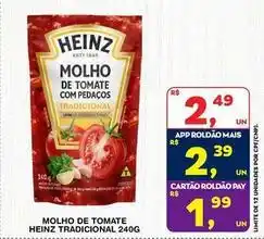 Roldão Heinz - molho de tomate tradicional oferta