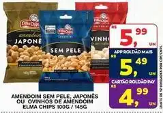Roldão Elma chips - amendoim sem pele, japonés ou ovinhos de amendoim oferta