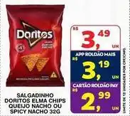 Roldão Elma chips - salgadinho doritos queijo nacho ou spicy nacho oferta
