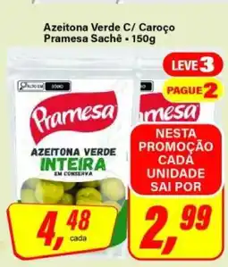 Rede Supermarket Azeitona Verde C/ Caroço Pramesa Sachê oferta