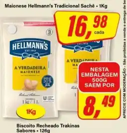 Rede Supermarket Maionese Hellmann's Tradicional Sachê oferta