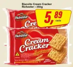 Rede Supermarket Biscoito Cream Cracker Richester - 350g oferta