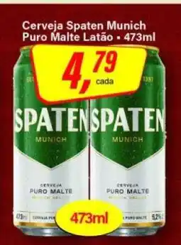 Rede Supermarket Cerveja Spaten Munich Puro Malte Latão oferta
