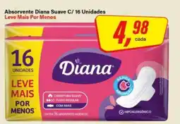 Rede Supermarket Absorvente Diana Suave C/ 16 Unidades oferta