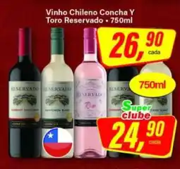 Rede Supermarket Vinho Chileno Concha Y Toro Reservado oferta