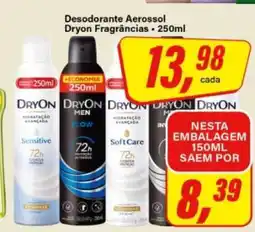 Rede Supermarket Desodorante Aerossol Dryon Fragrâncias oferta