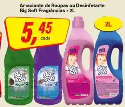 Rede Supermarket Amaciante de Roupas ou Desinfetante Big Soft Fragrâncias oferta