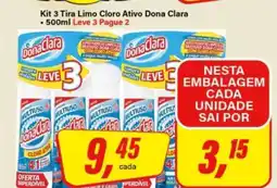 Rede Supermarket Kit 3 Tira Limo Cloro Ativo Dona Clara oferta