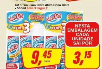 Rede Supermarket Kit 3 Tira Limo Cloro Ativo Dona Clara oferta