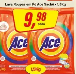Rede Supermarket Lava Roupas em Pó Ace Sachê oferta