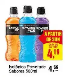 Isotônico powerade sabores