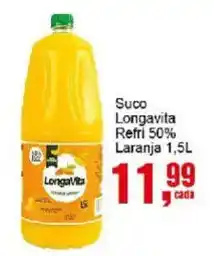 Negreiros Suco longavita refrí 50% laranja oferta