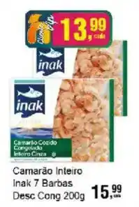 Negreiros Camarão Inteiro Inak 7 Barbas oferta