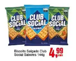 Negreiros Biscoito salgado club social sabores oferta