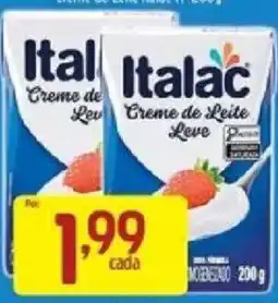 Supermercados Guanabara Italac creme de leite leve oferta