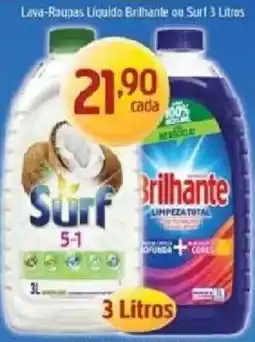 Supermercados Guanabara Lava-Roupas Líquido Brilhante ou Surf 3 Litros oferta