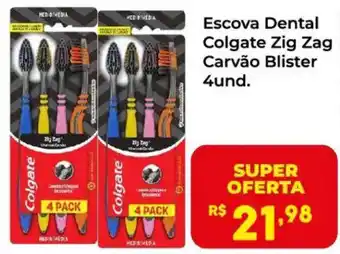 Escova Dental Colgate Zig Zag Carvão Blister
