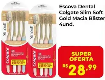 Escova Dental Colgate Slim Soft Gold Macia Blister