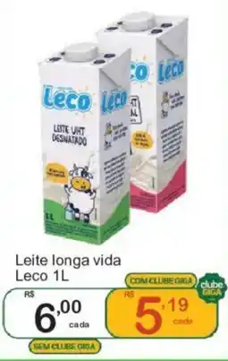 Giga Atacado Leite longa vida Leco 1L oferta